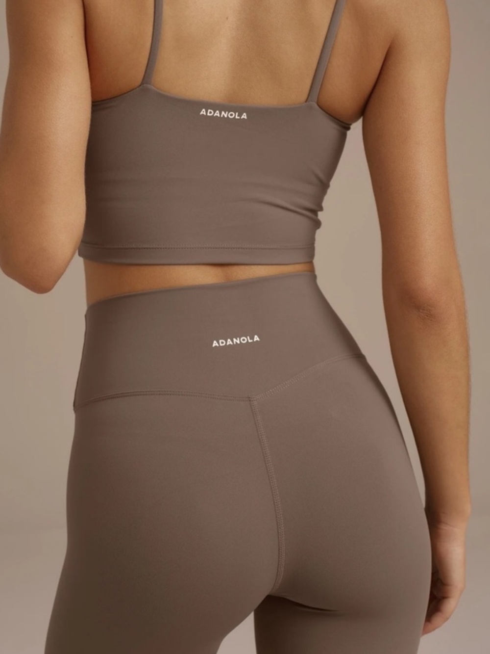 Adanola Ultimate Leggings in Taupe Brown Size X-Small - Picture 3 of 6